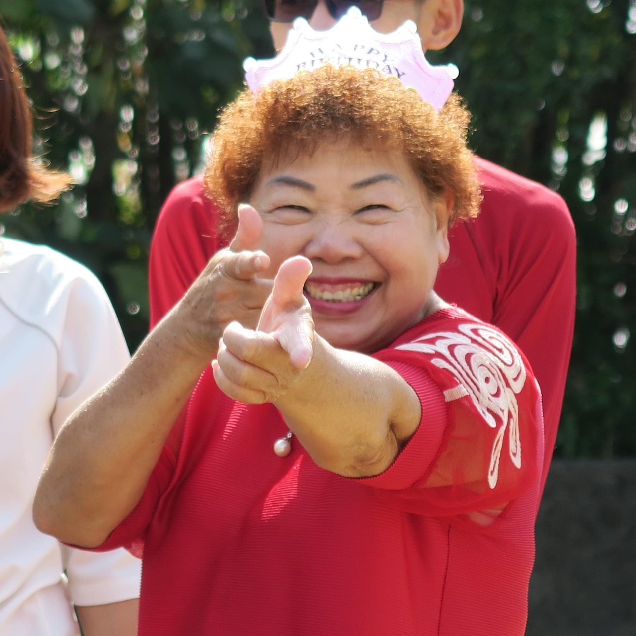 這是2年前我們為70歲的阿嬤辦生日派對時所拍的